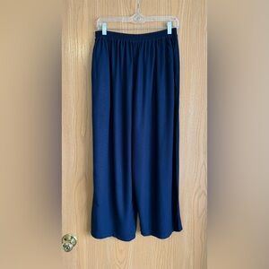 The Vermont Country Store | Women’s SZ XL | Navy Blue Cropped Wide Leg Pants